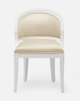 Made Goods Sylvie Curved Back Dining Chair, Garonne Marine Leather
