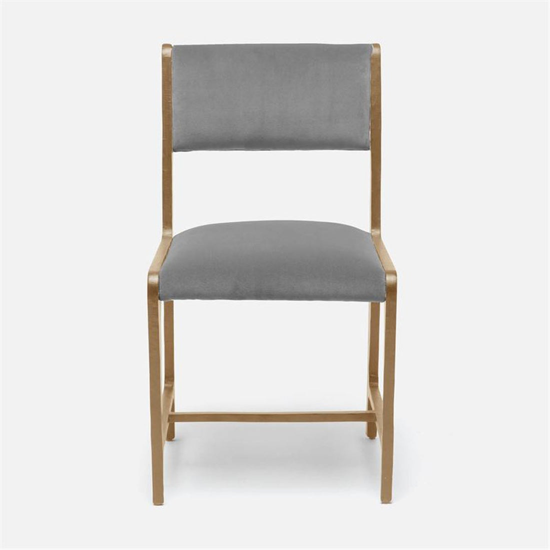 Made Goods Vallois Contemporary Metal Side Chair, Colorado Leather