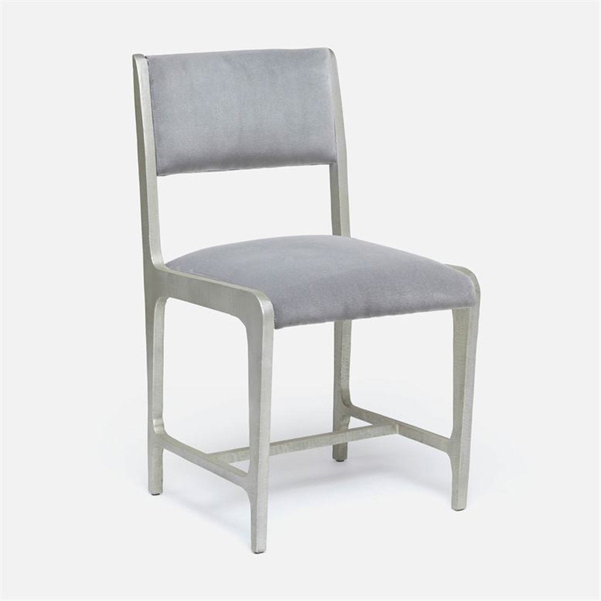 Made Goods Vallois Contemporary Metal Side Chair, Brenta Cotton Jute
