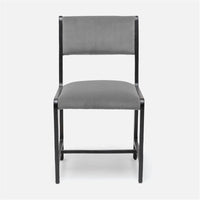 Made Goods Vallois Contemporary Metal Side Chair, Severn Canvas