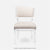 Made Goods Winston Clear Acrylic Dining Chair, Garonne Marine Leather