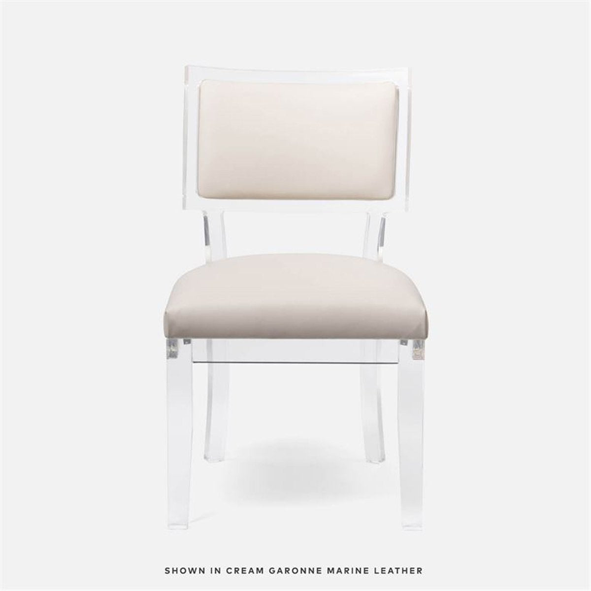 Made Goods Winston Clear Acrylic Dining Chair, Arno Fabric