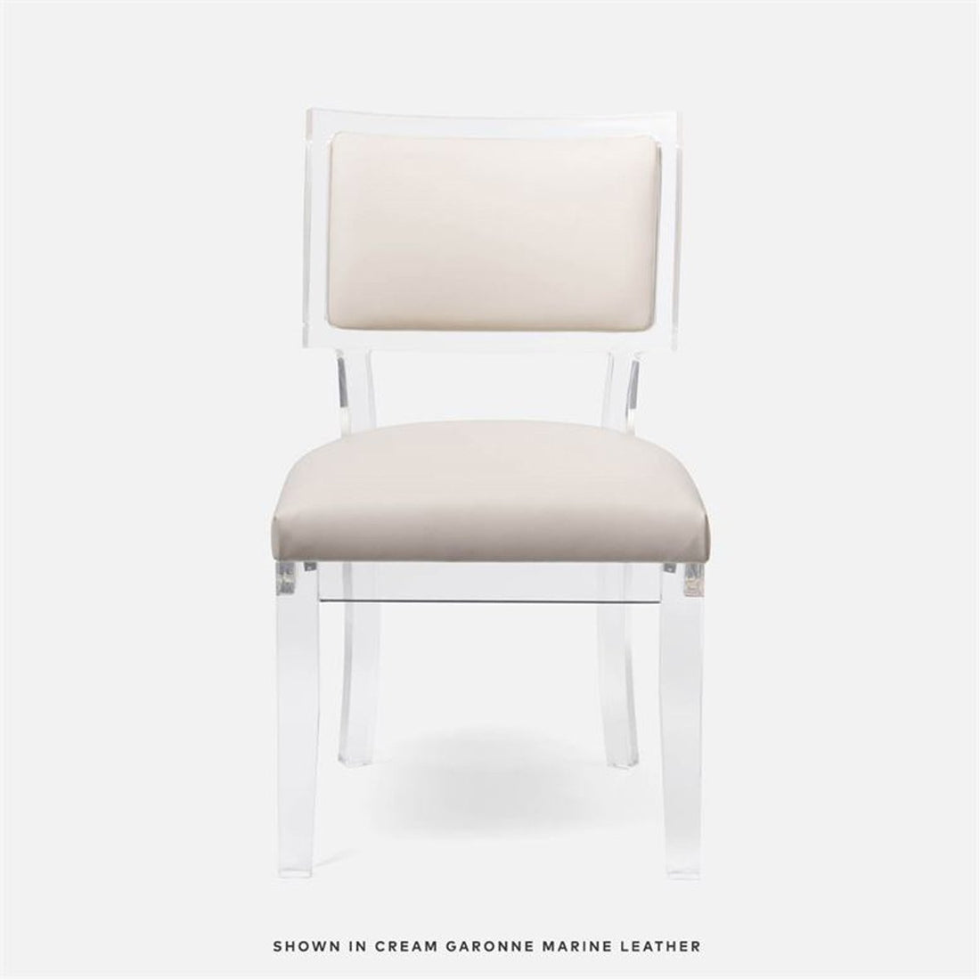 Made Goods Winston Clear Acrylic Dining Chair, Severn Canvas