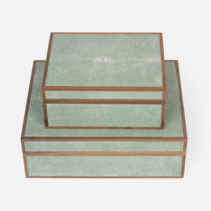 Made Goods Cooper Realistic Faux Shagreen Box, 2-Piece Set