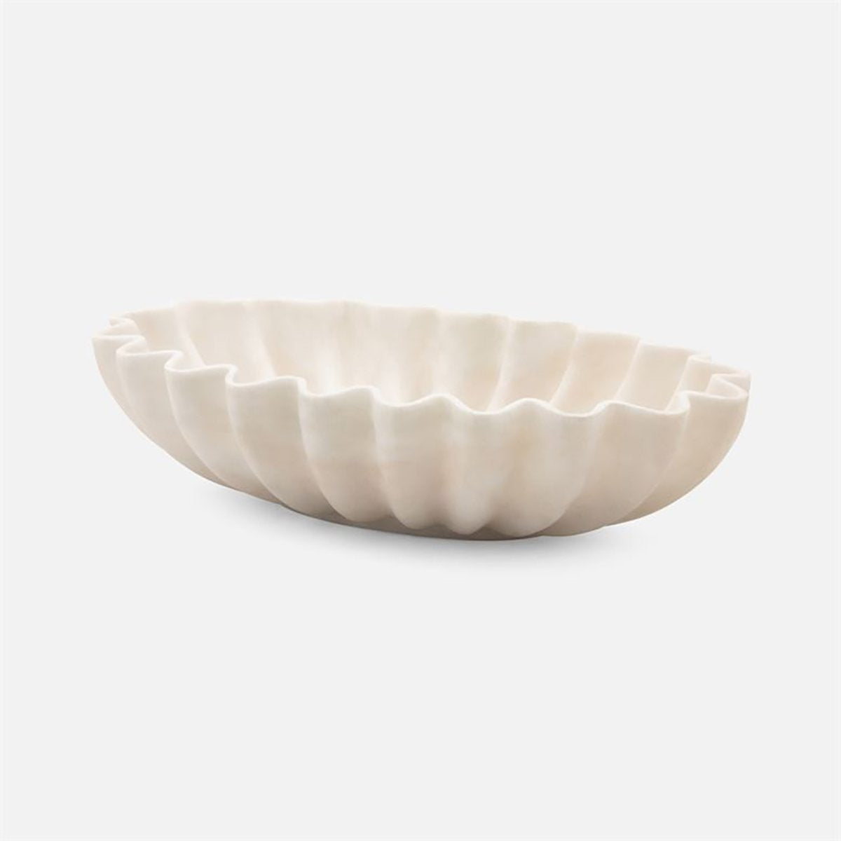 Made Goods Darci 22-Inch Curved Marble Outdoor Bowl