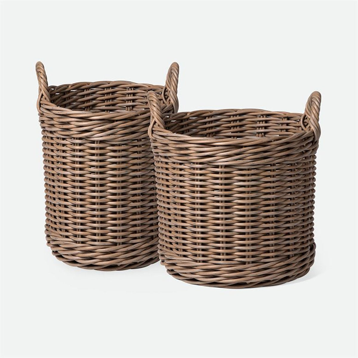 Made Goods Eliza Faux Wicker Outdoor Basket, 2-Piece Set