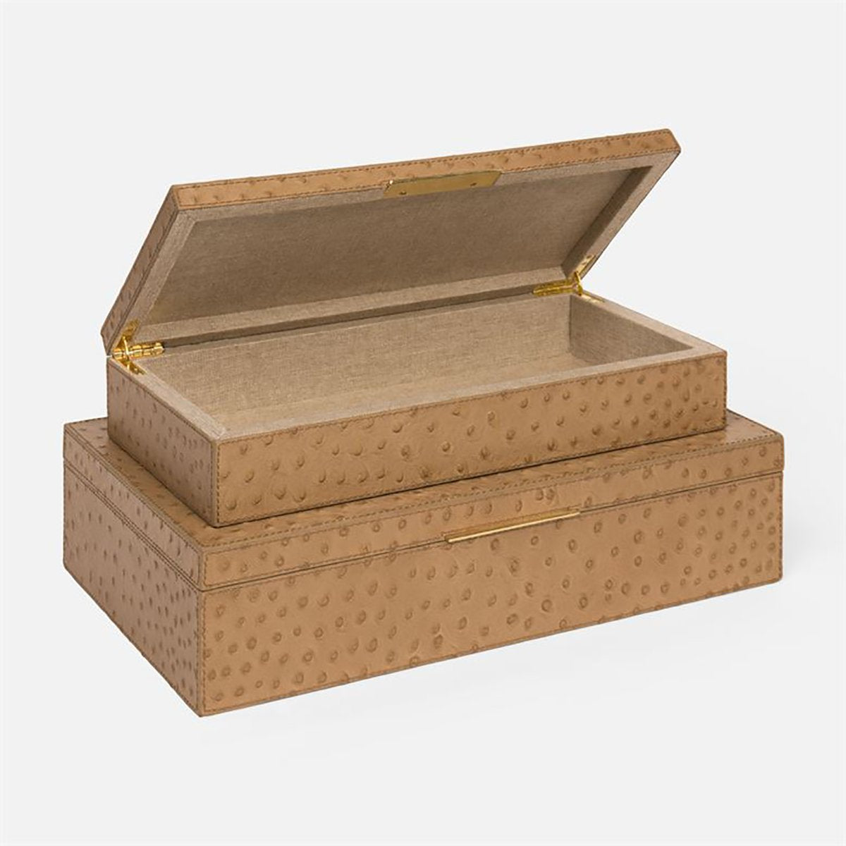 Made Goods Imani Full-Grain Leather Box, 2-Piece Set