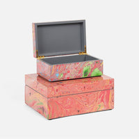 Made Goods Noelle Lacquered Resin Box, 2-Piece Set
